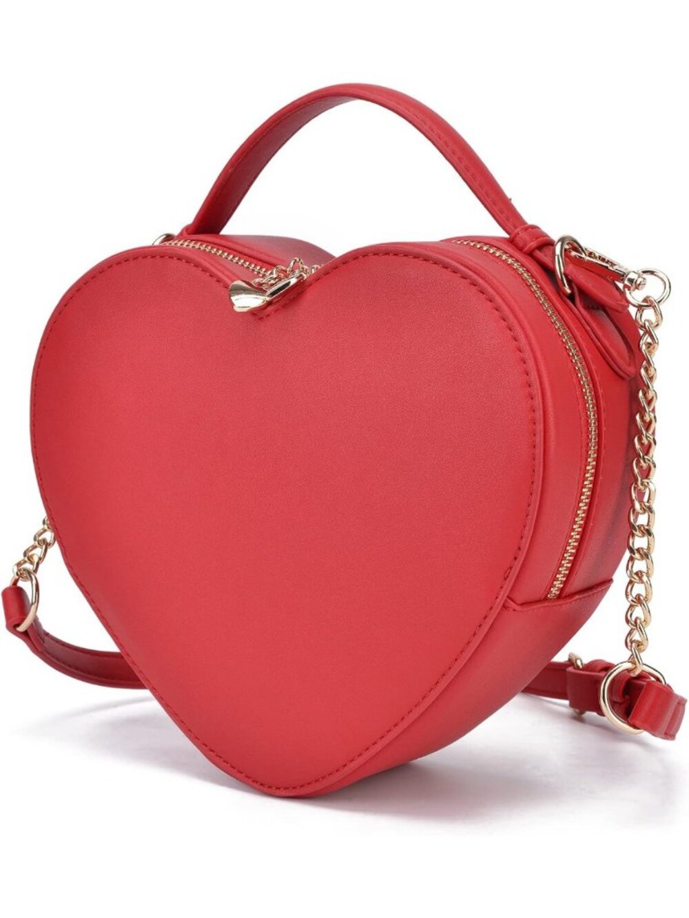 Heart Shape Crossbody Purse for Women - Cute Valentine's Handbag, Zip-Around Bag
